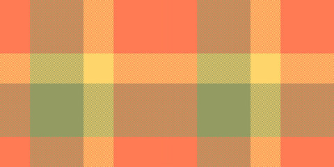 Wedding pattern seamless tartan, old-fashioned fabric texture textile. Checking check background vector plaid in coral and lime colors.