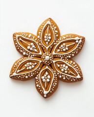 Festive Gingerbread Delight: Iconic Christmas Cookie Shapes on Bright White