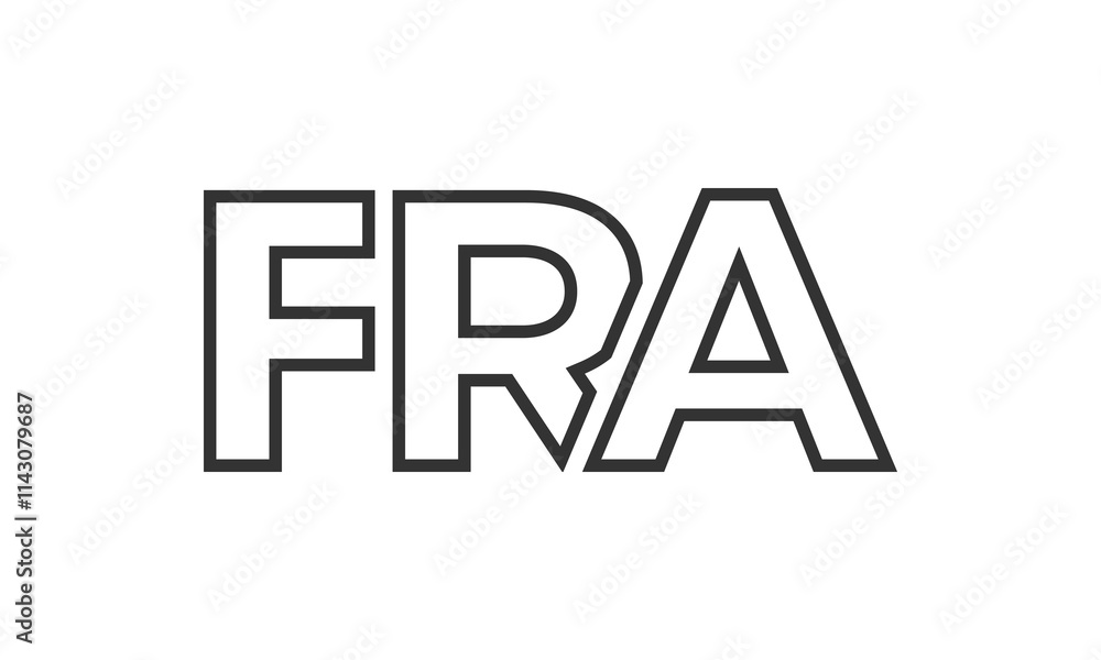 Poster fra logo design template with strong and modern bold text. initial based vector logotype featuring s