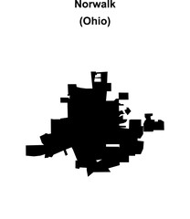 Norwalk (Ohio) blank outline map