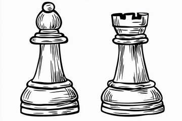 Strategic chess-themed background featuring elegant chess pieces and board.