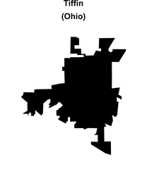 Tiffin (Ohio) blank outline map