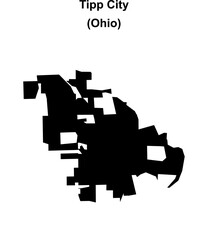 Tipp City (Ohio) blank outline map