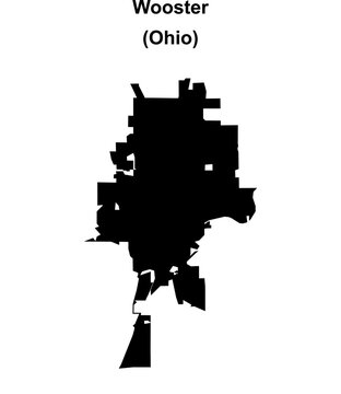 Wooster (Ohio) blank outline map