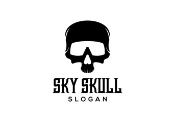 skull logo vector using sky glasses