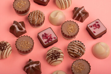 present, romance, candy, copy space, truffle, photography, organic, mix, product, chocolate, food, cocoa, sweet, dessert, assorted, elegance, cacao, romantic, tasty, collection,