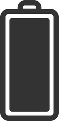 Simple battery icon representing a full charge, perfect for indicating power status on mobile phones, laptops, and other electronic devices with a minimalist design