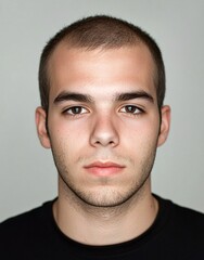 Fototapeta premium ID Photo for Passport : Spanish young adult man 8
