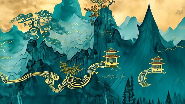 chinese landscape painting background