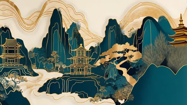 chinese landscape painting background
