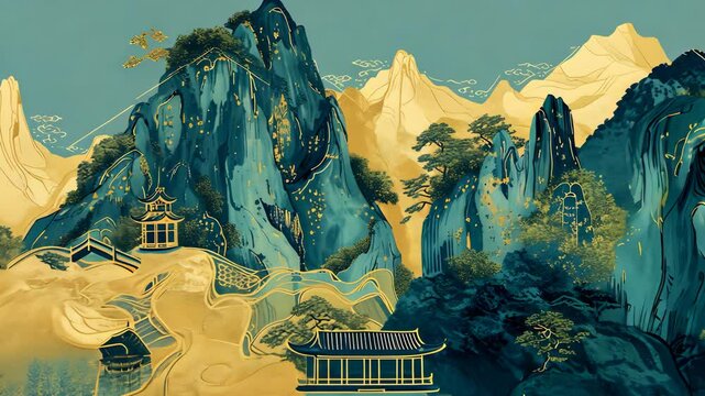 chinese landscape painting background