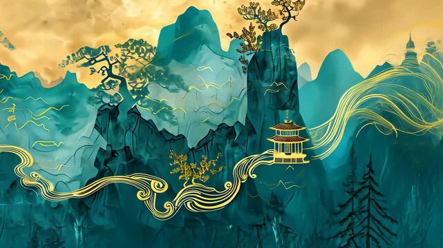 chinese landscape painting background