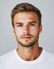 Fototapeta premium ID Photo for Passport : French adult man 7
