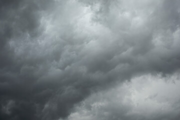 Grey clouds. The sky before the rain. Bad weather. Dark clouds.