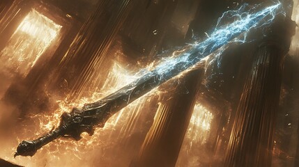 Enchanted Sword Rests Within Ancient Ruins