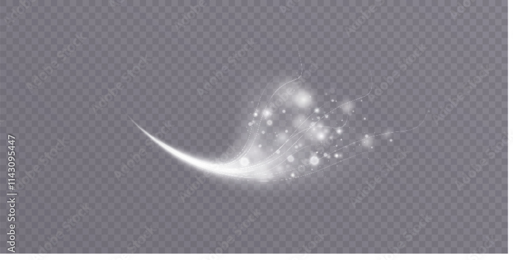 Poster bright magic golden christmas curved line glow effect. bright comet sparkle curved lines. glowing wa