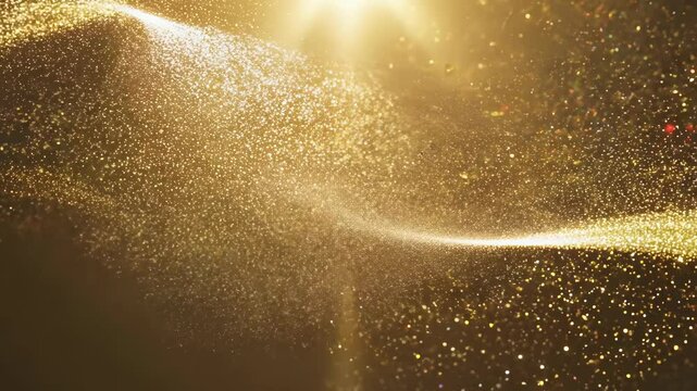 A gold background with a lot of sparkles. The sparkles are scattered throughout the background, creating a shimmering effect. The gold color of the background