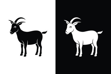 Goat icon vector on White Background ,Vector Art Illustration on white background.