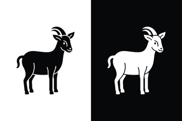 Goat icon vector on White Background ,Vector Art Illustration on white background.
