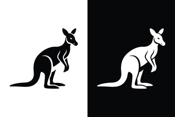 Kangaroo icon vector on White Background ,Vector Art Illustration on white background.