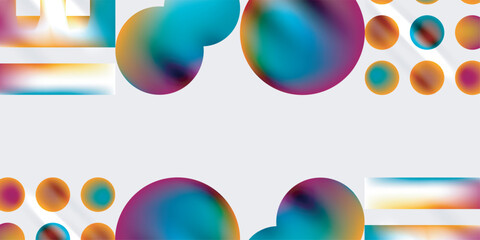 Triangles, circles, squares, rectangles design. Vector Illustration For Wallpaper, Banner, Background, Card, Book Illustration, landing page