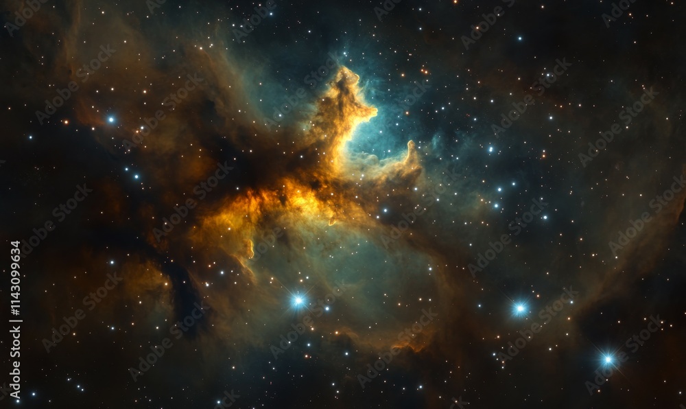 Aufkleber cosmos background with colorful nebula clouds and stars. galaxy astronomy image showing an interstel