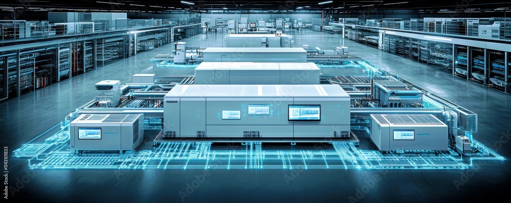 Aufkleber advanced technology manufacturing facility with automated systems and digital connectivity for moder