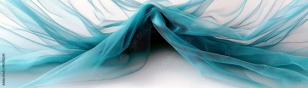 Aufkleber flowing aqua fabric background with soft texture and ethereal quality, perfect for creative projects