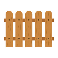 Cartoon wooden fence vector, garden or farm palisade, gates or balustrade with pickets.