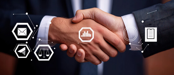 close up of client shaking hands with lawyer, symbolizing trust and partnership in business