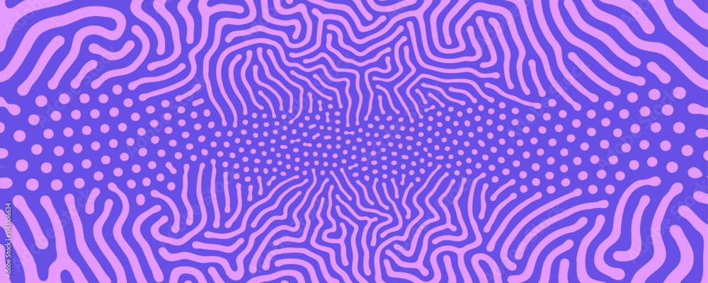 Poster alien virus mutation conceptual visualization vector ultra wide violet abstract background. microorg