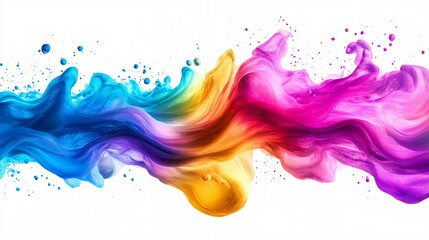 Fototapeta premium Colorful Smoke Wave Illustration with Dynamic Curves and Patterns