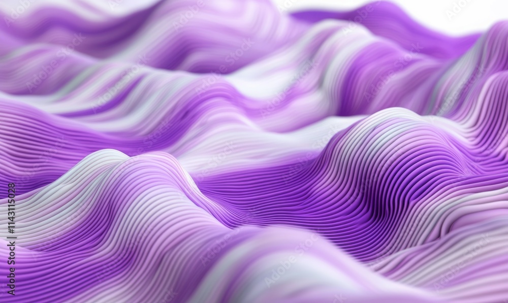 Poster abstract wallpaper created from magenta 3d undulating lines. colorful with copy-space.