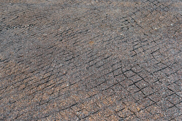 top view of paving slabs, paving stones. street pavement. modern construction of urban infrastructure. sidewalk