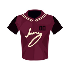 baseball sport uniform with autograph