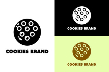 cookie with chocolate chips, biscuit, dessert, sweet, snacks, cookies brand logo, candies, tasty, yummy, delicious, vectors