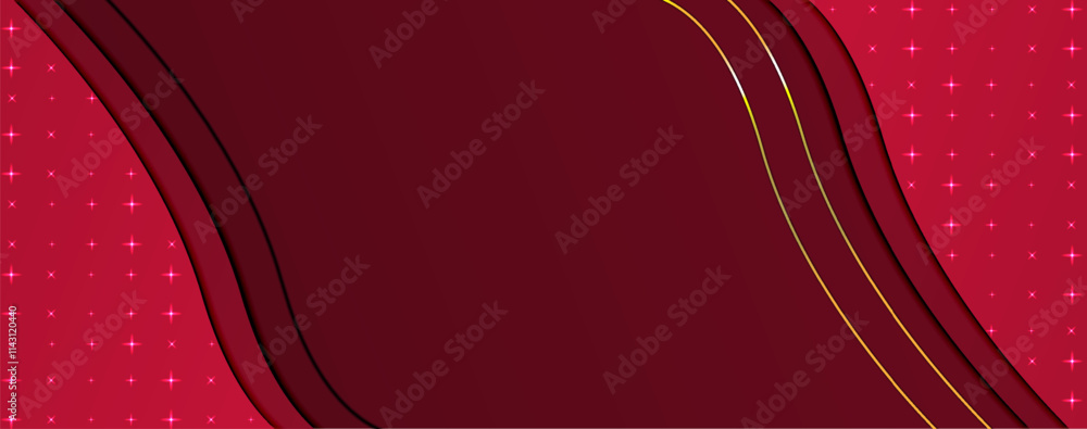 Aufkleber bright red background with flowing curves and star-like patterns creating a festive atmosphere for c