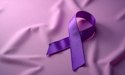 awareness ribbon vibrant background close up