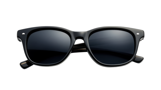 Black sunglasses, transparent background