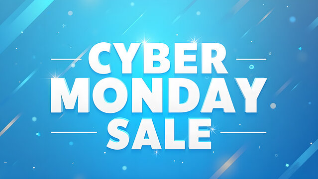 Cyber Monday Sale Banner. Concept of online shopping, discount, and promotion.