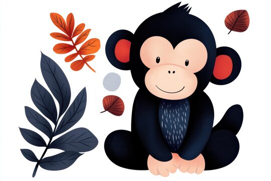 animal clipart collection, cute and fun monkey clipart set to add a whimsical touch to your creations perfect for a playful twist