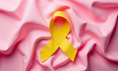 awareness ribbon vibrant background close up