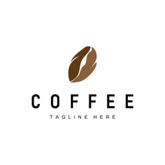 Coffee Bean Logo Coffee Shop Design Simple Minimalist Vector Drink Illustration Symbol Icon Template