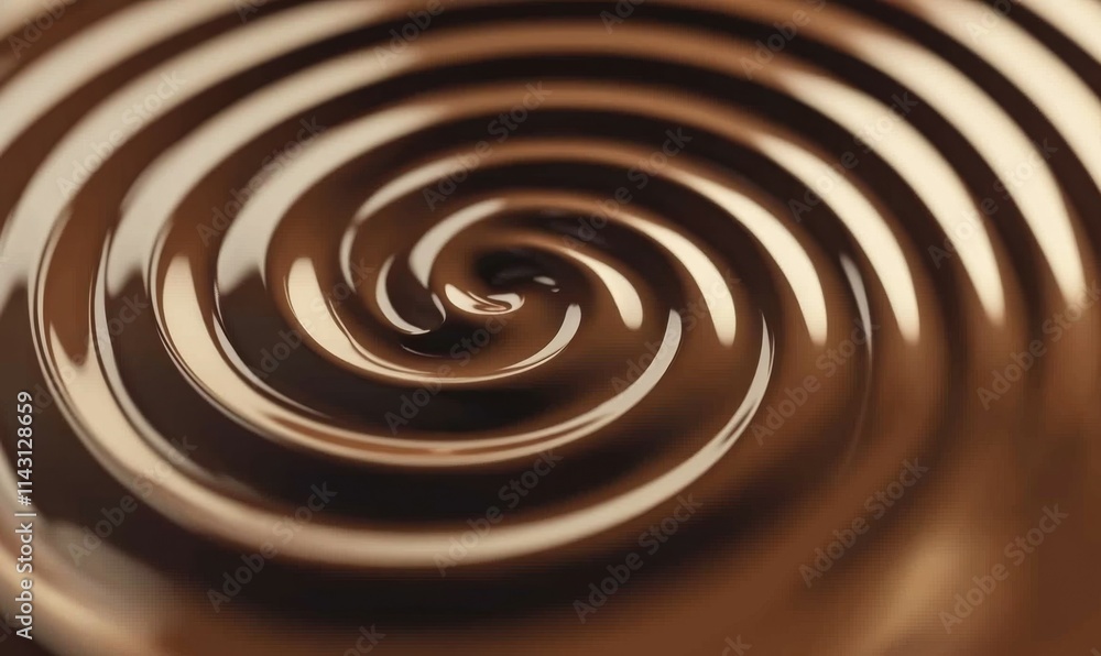 Poster concentric circles in chocolate and mocha gradients, creating a hypnotic and clean composition.