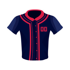 blue and red baseball sport uniform