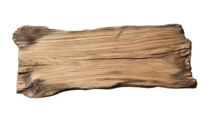 Wooden board, transparent background