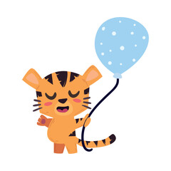 baby shower tiger party balloon