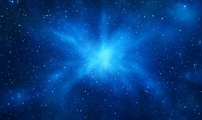 Fototapeta premium Blue Aurora Borealis over Rocky Landscape. Beautiful Northern Lights Background with copy-space.