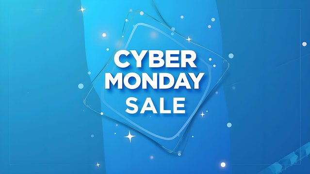 Cyber Monday Sale Banner for Online Shopping. Concept of discount, promotion, and e commerce.