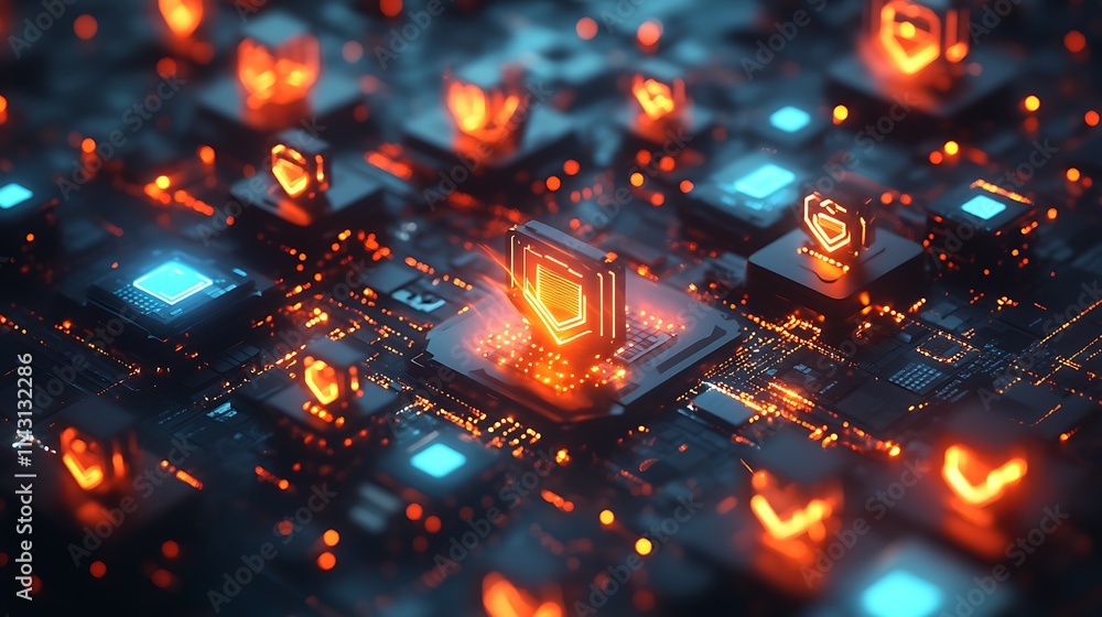 Poster cyber security network system data protection